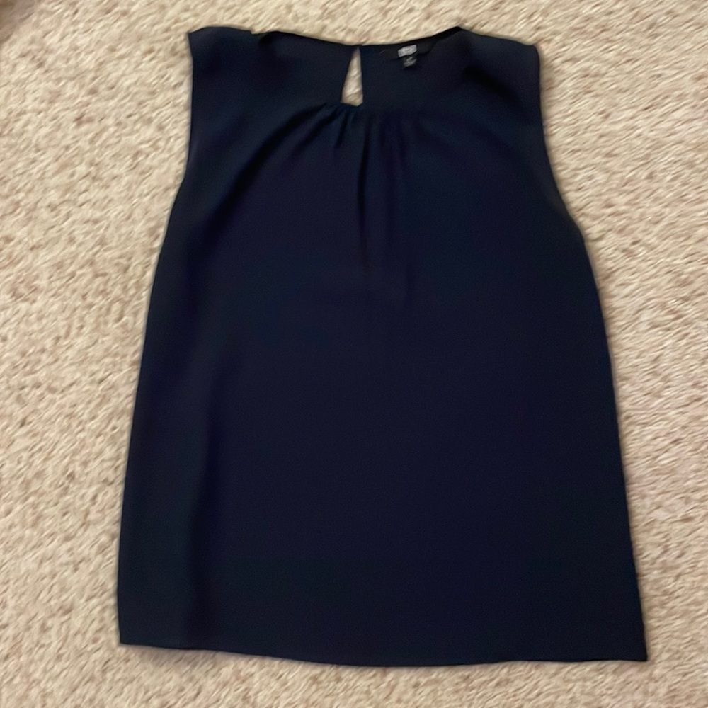 Navy Blue sleeveless blouse